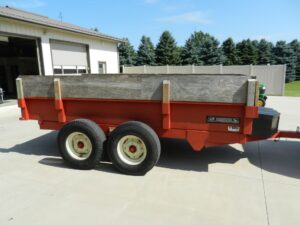 Midsota hydraulic dump box tandem axle trailer